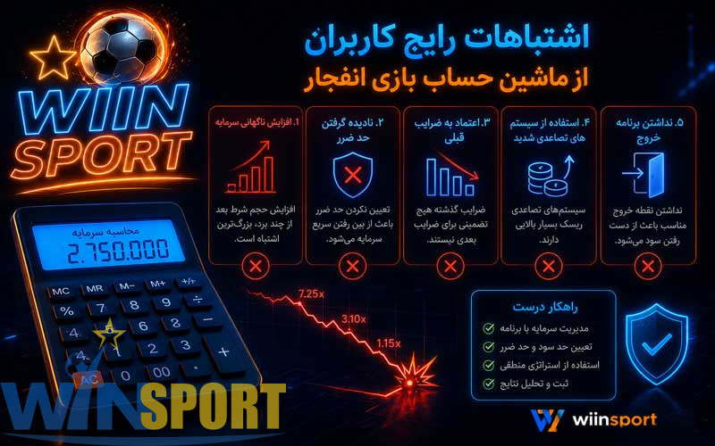 ترفند انفجار با ماشین حساب | راهنمای کامل شرط بندی آنلاین 6 اشتباهات رایج کاربران از ماشین حساب بازی انفجار