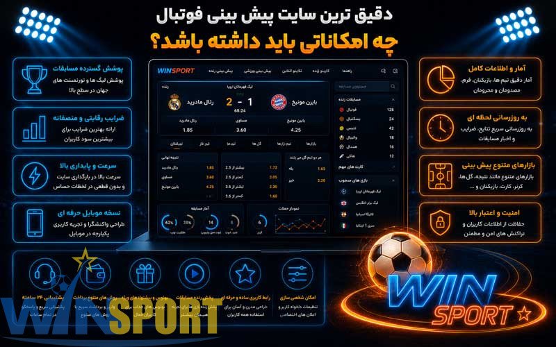 دقیق ترین پیش بینی فوتبال؛ چگونه شانس موفقیت خود را با تحلیل حرفهای افزایش دهیم؟ 6 دقیق ترین سایت پیش بینی فوتبال چه امکاناتی باید داشته